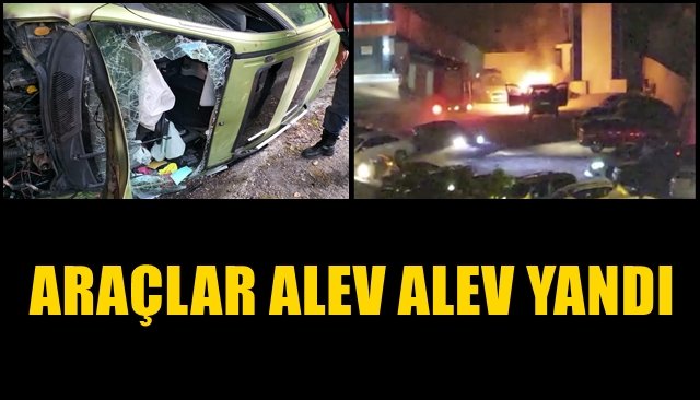 ARAÇLAR ALEV ALEV YANDI