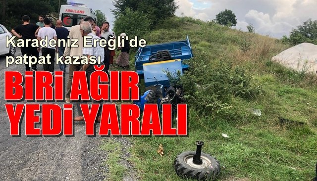 Karadeniz Ereğli… Patpat kazası… BİRİ AĞIR YEDİ YARALI!