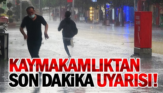 SON DAKİKA UYARISI!