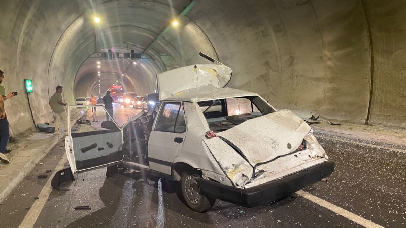 70 metre sürüklendi, araç hurdaya döndü… TÜNELDE DEHŞET! - 2