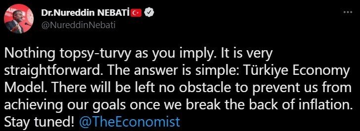 BAKAN NEBATİ’DEN THE ECONOMİST DERGİSİNE: “TERS GİDEN BİR ŞEY YOK” - 1
