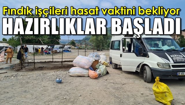 Fındık işçileri hasat vaktini bekliyor… EKMEK PARASI İÇİN!