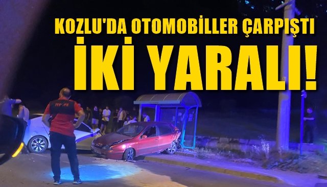  Otomobiller çarpıştı: 2 yaralı