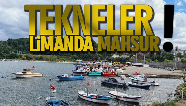 ALAPLI´DA 150 TEKNE LİMANDA MAHSUR KALDI 