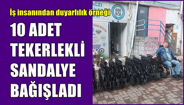 İş insanından tekerlekli sandalye desteği