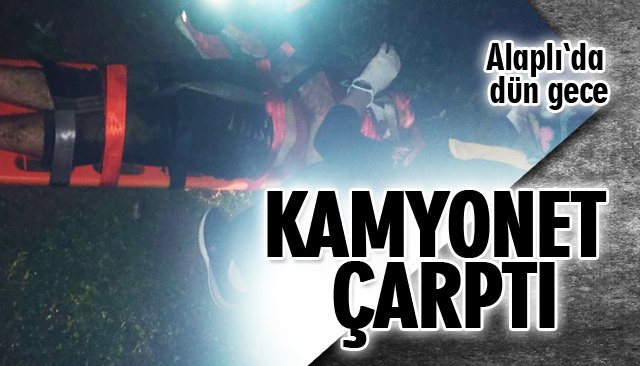 KAMYONET ÇARPTI