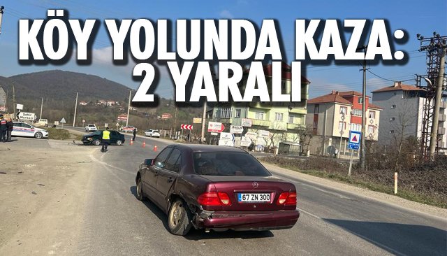 KÖY YOLUNDA KAZA: 2 YARALI 