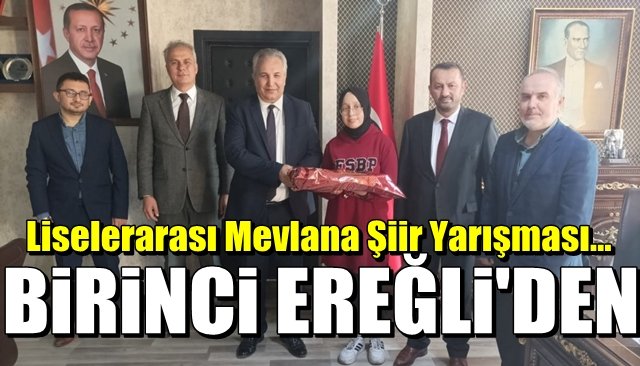 Liseler arası Mevlana Şiir Yarışması… BİRİNCİ EREĞLİ’DEN