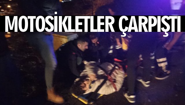 MOTOSİKLETLER ÇARPIŞTI