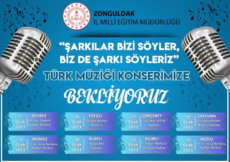 “Şarkılar bizi söyler, biz de şarkı söyleriz” konserleri… TÜM İLÇELERDE SÖYLEYECEKLER - 1