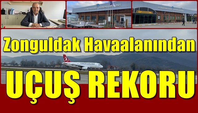 Zonguldak Havaalanından uçuş rekoru