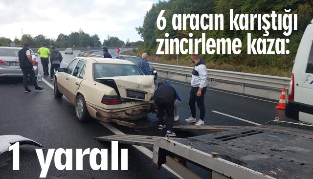 6 aracın karıştığı zincirleme kaza: 1 yaralı