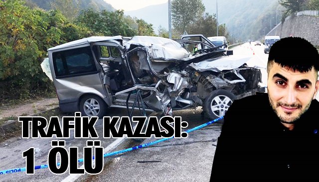 TRAFİK KAZASI: 1 ÖLÜ 