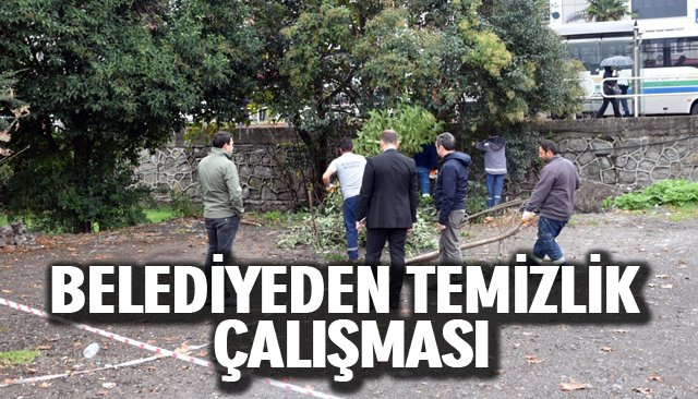 BELEDİYEDEN TEMİZLİK ÇALIŞMASI