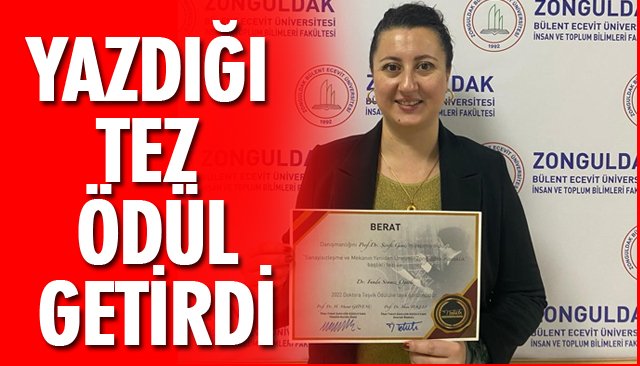 “İLHAN TEKELİ DOKTORA TEŞVİK ÖDÜLÜ”NE LAYIK GÖRÜLDÜ