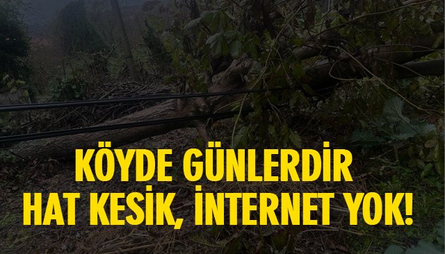 KÖYDE GÜNLERDİR HAT KESİK, İNTERNET YOK