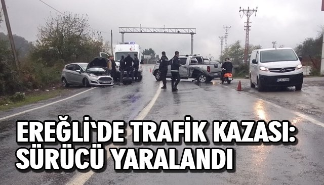 TRAFİK KAZASI: SÜRÜCÜ YARALANDI