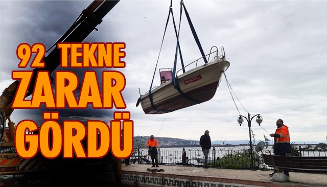 Zarar gören balıkçı teknelerinde hasar tespiti tamamlandı