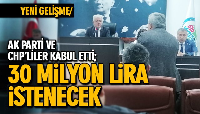 EREĞLİ BELEDİYESİ´NDEN 30 MİLYON TALEBİ!
