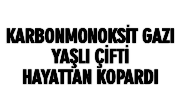 KARBONMONOKSİT GAZI YAŞLI ÇİFTİ HAYATTAN KOPARDI