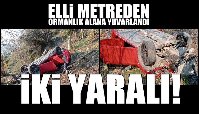 50 metreden ormanlık alana uçtu 