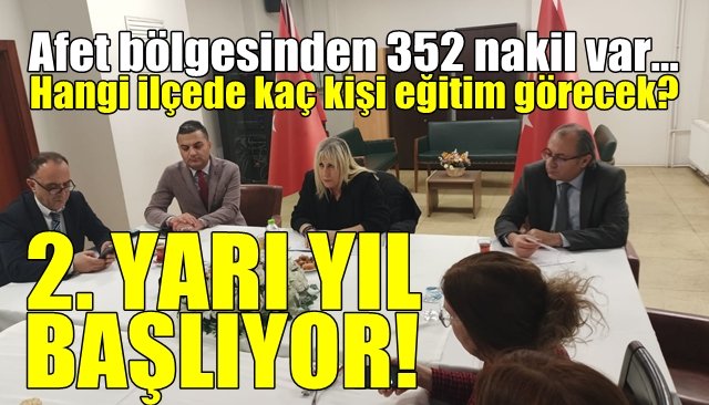 Afet bölgesinden 352 nakil var… 2. YARI YIL BAŞLIYOR