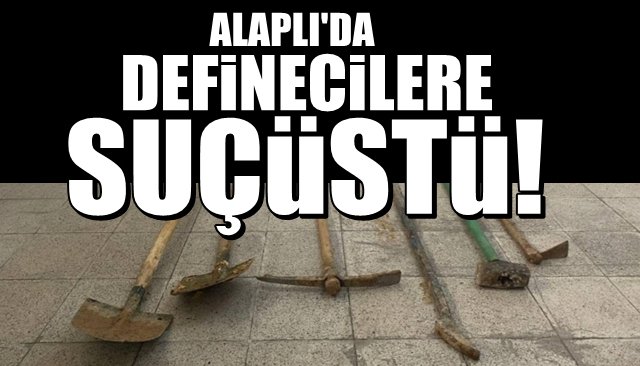 Alaplı’da definecilere suçüstü!