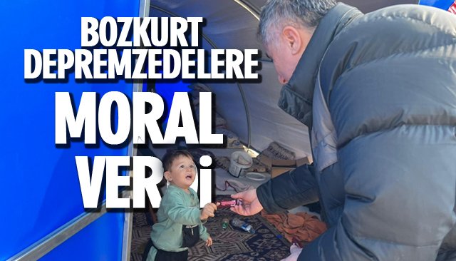 BOZKURT DEPREMZEDELERE MORAL VERDİ