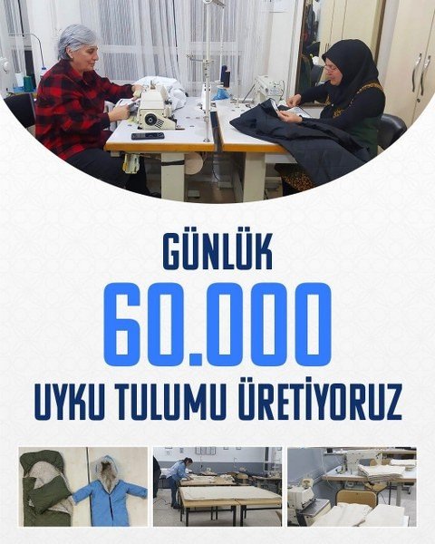 DEPREMZEDELER İÇİN ZONGULDAK’TA UYKU TULUMU ÜRETİLİYOR - 1