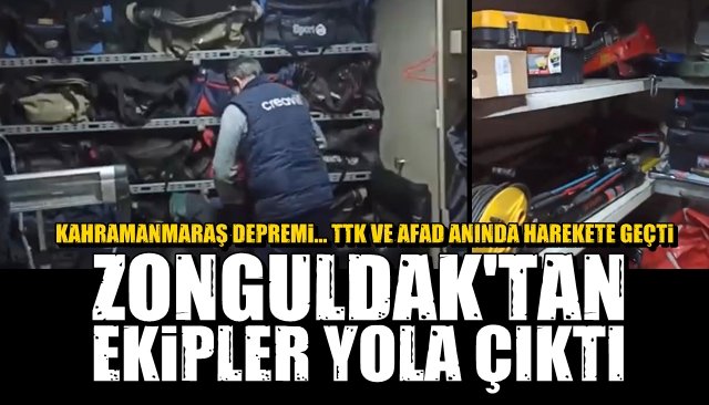 Kahramanmaraş depremi… ZONGULDAK’TAN EKİPLER YOLA ÇIKTI