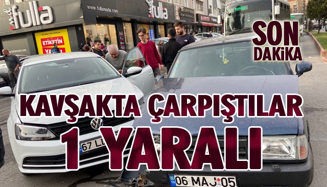 KAVŞAKTA ÇARPIŞTILAR: 1 YARALI