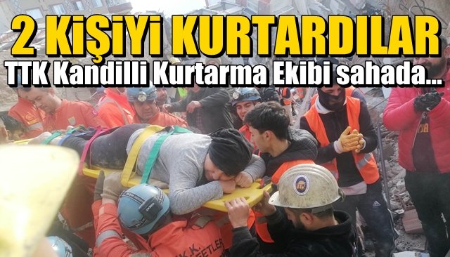 TTK Kandilli Kurtarma Ekibi sahada… 2 KİŞİYİ KURTARDILAR