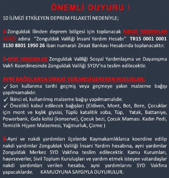 Valilik ve Kaymakamlık arka arkaya duyurdu... YARDIMLAR NASIL YAPILACAK? - 1