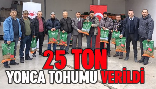 ÇİFTÇİLERE YEM BİTKİSİ TOHUMU DAĞITILDI