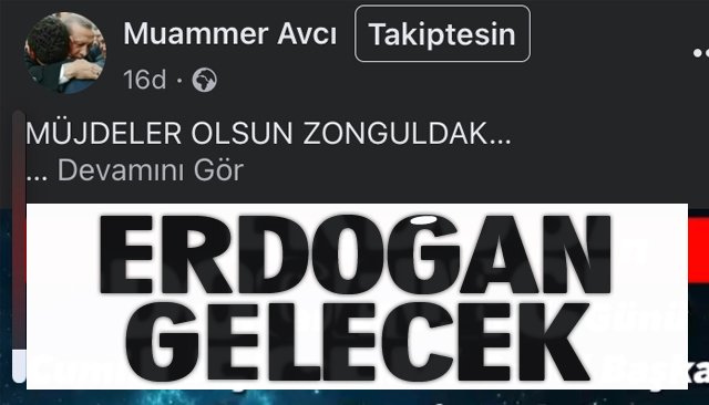 CUMHURBAŞKANI ERDOĞAN GELECEK