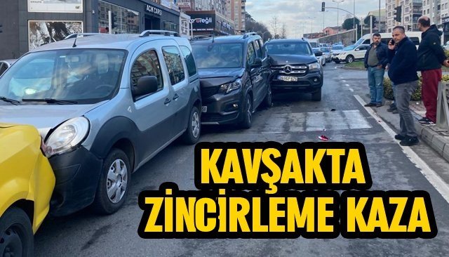 KAVŞAKTA ZİNCİRLEME KAZA