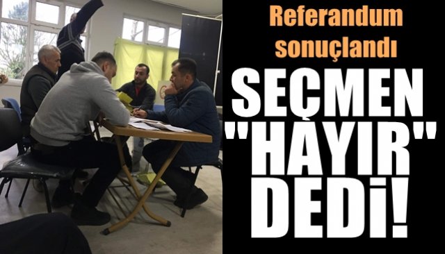 Sandıktan belediyeye ‘Hayır’ çıktı 