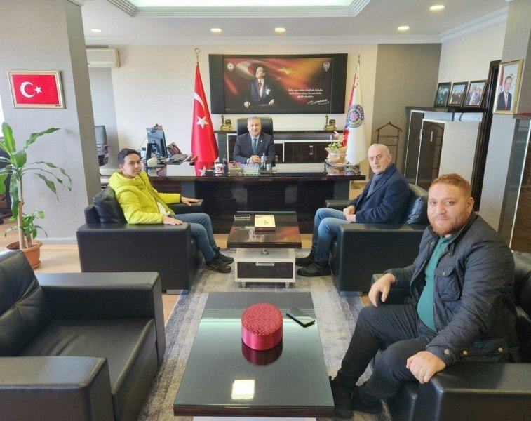  GAZETECİLERDEN EMNİYET MÜDÜRÜNE ZİYARET - 1