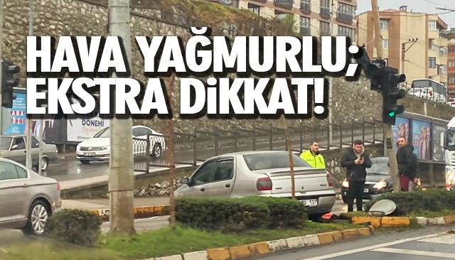 OTOMOBİL REFÜJE ÇIKTI