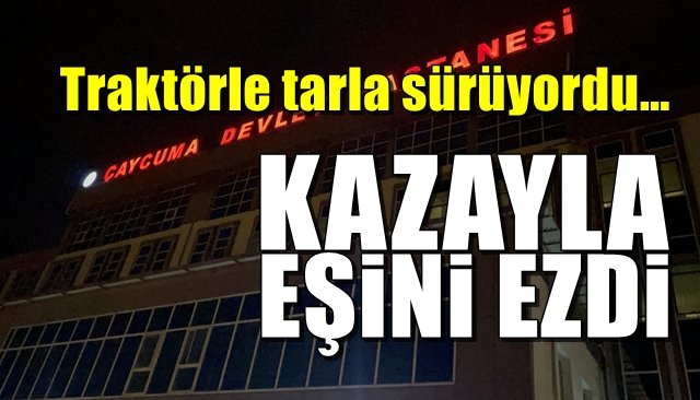 Traktörle tarla sürüyordu… KAZAYLA EŞİNİ EZDİ