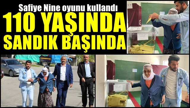 110 yaşında sandık başına gitti