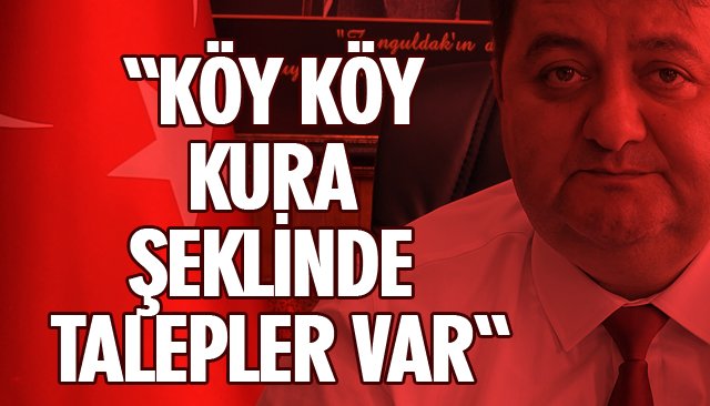 YEŞİL: KÖY KÖY KURA ŞEKLİNDE TALEPLER VAR 