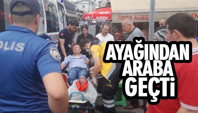 AYAĞINDAN ARABA GEÇTİ