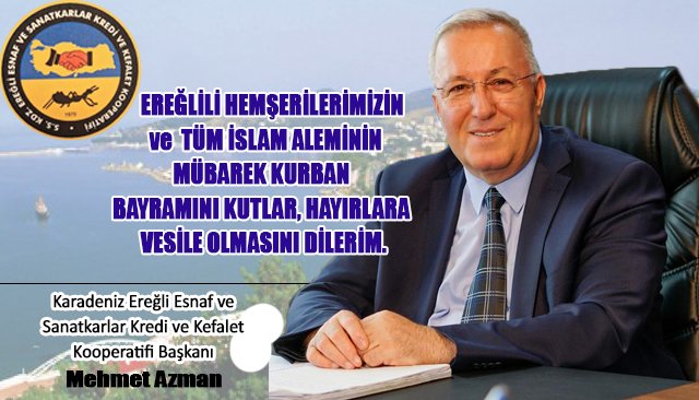 Esnaf Kefalet Başkanı Azman, Kurban Bayramı´nı kutladı