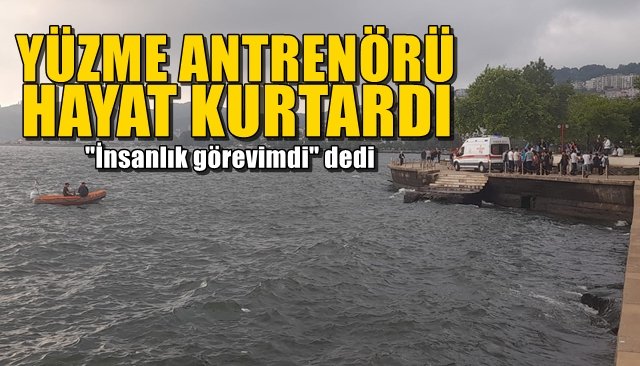 Yüzme antrenörü hayat kurtardı