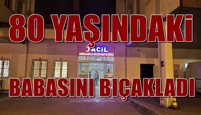 80 yaşındaki babasını bıçakladı