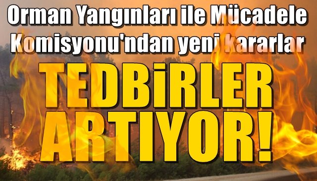 Orman Yangınları ile Mücadele komisyonu ek kararlar aldı... TEDBİRLER ARTIYOR!