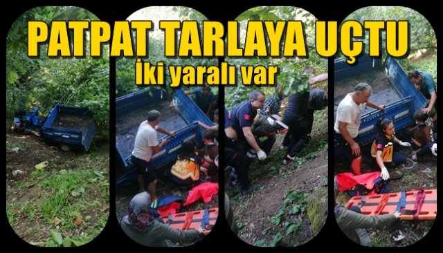 Patpat tarlaya uçtu, 2 yaralı