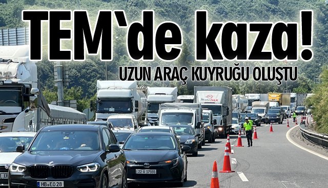 TEM OTOYOLU´NDA TIR DEVRİLDİ