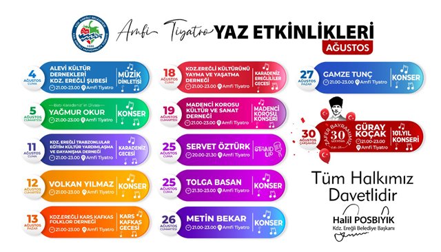 AMFİ TİYATRO YAZ ETKİNLİKLERİ SÜRÜYOR